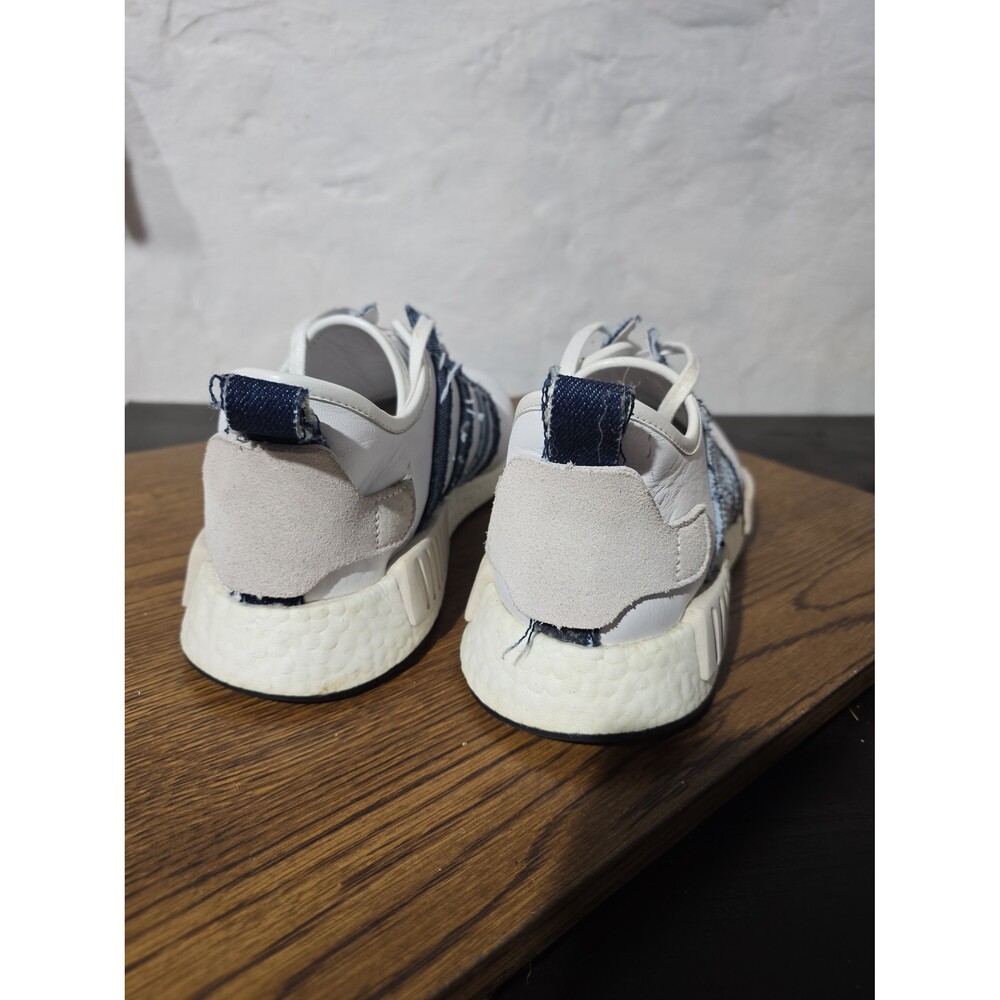 adidas NMD R1 Denim Pack Premium White Leather Raw Denim - Men's 11.5 - Picture 3 of 5